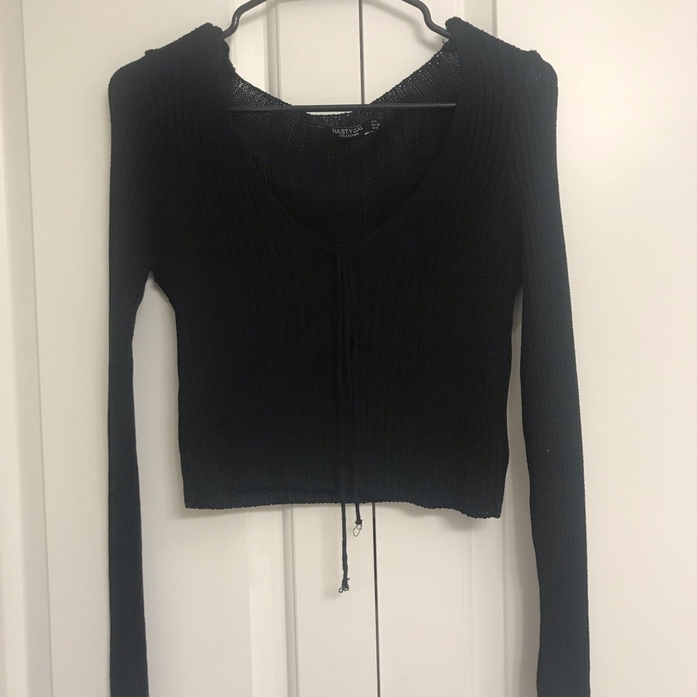 Nastygal tie front sweater